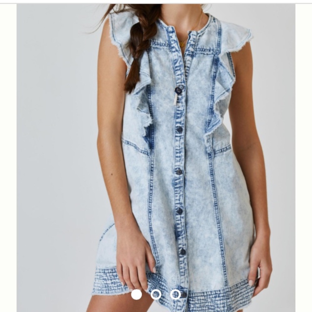 Anthropologie Pilcro Acid Wash denim dress